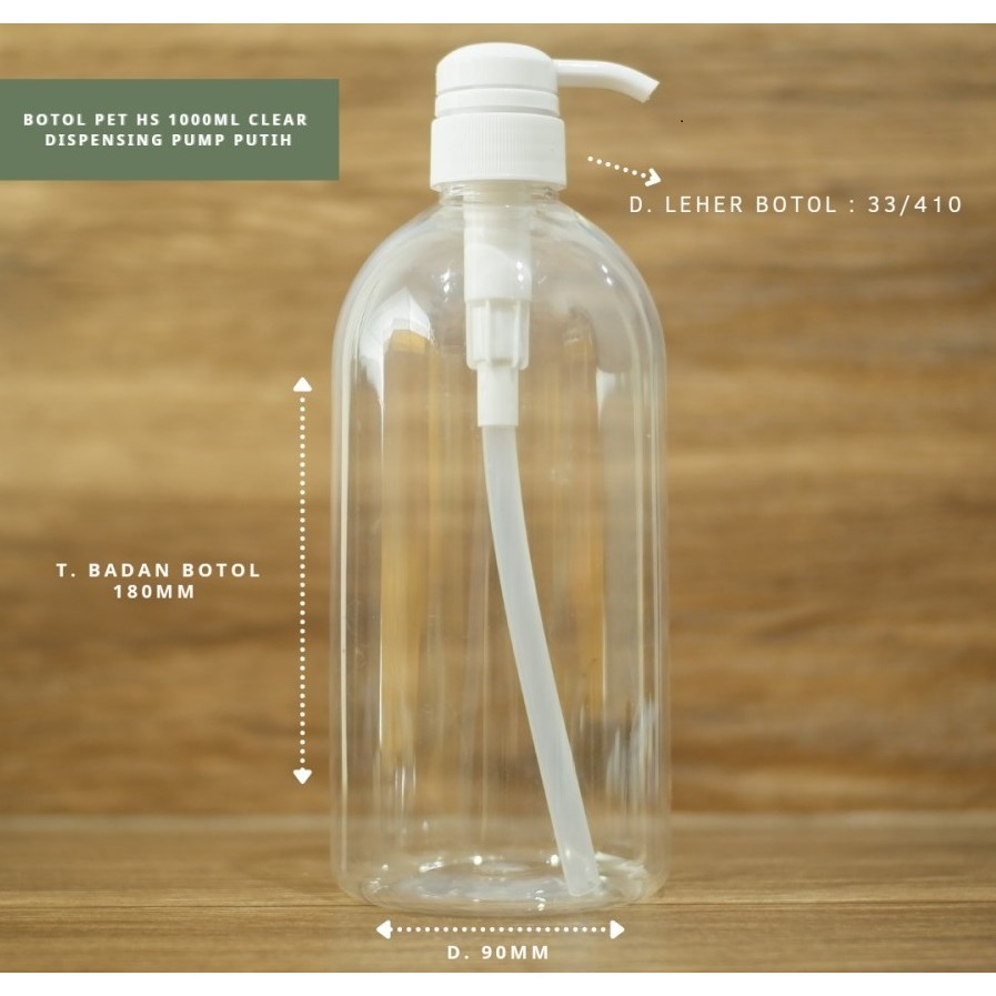 Botol Pump 1 Liter 1000 ml / Botol Pump 1000ML