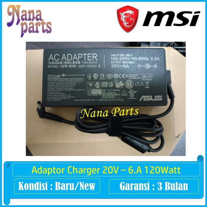 Adaptor Charger Laptop Msi Cyborg 15 A12Vf 20V 6A 120W Original