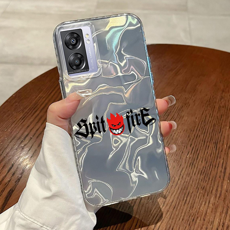 Casing Hp OPPO A57 2022 A77 A2022 A57s A57e A77s Case Casing Pola bola api HP Kasing Transparan Kasu
