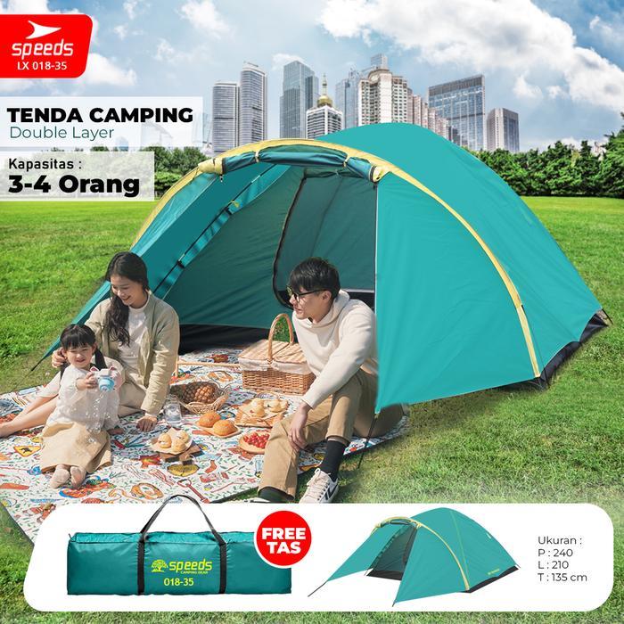 SALE SPEEDS Tenda Camping Tenda Kemah Camping Tent Tenda Manual Portabel Waterproof Outdoor Hujan