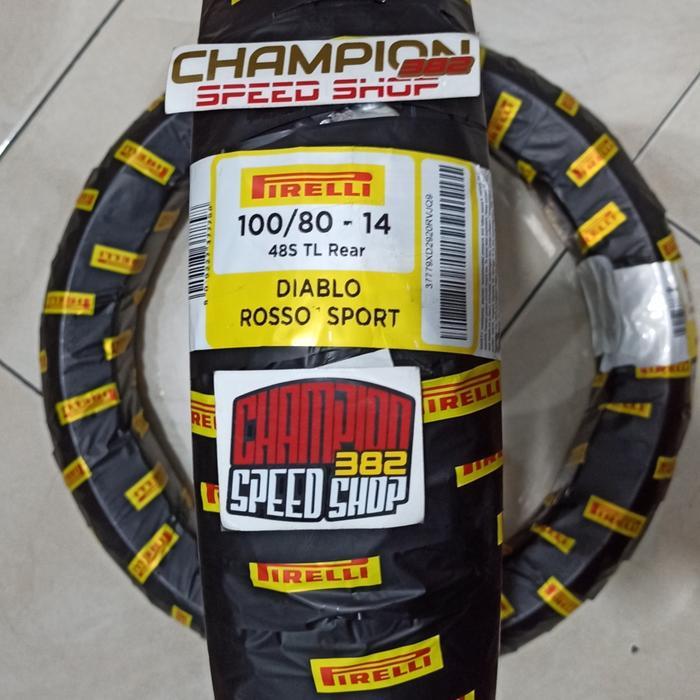 Ban Motor Tubeless Pirelli Diablo Rosso Sport 100/80 - 14