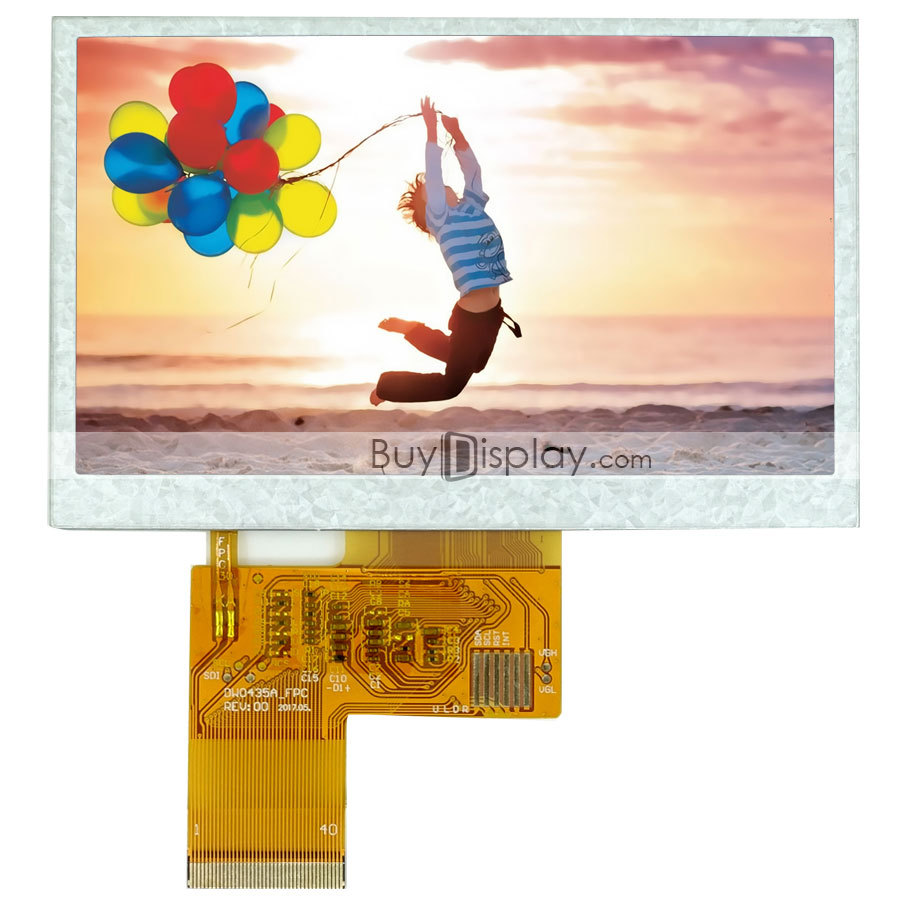 Tft 4.3 Inch Lcd Module Optl Touchscreen Display For Mp4,Gps,480X272