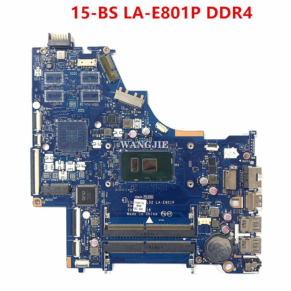 CSL50/CSL52 LA-E801P For HP 15-BS Laptop Motherboard 924752-601 924752-001 924751-601 With i7-7500U 