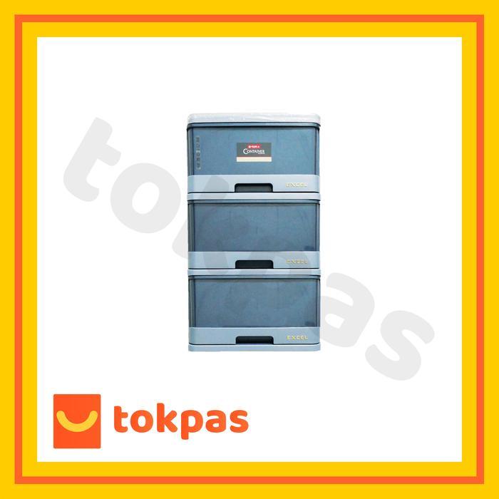 Lemari Pakaian Anak Lemari Mini Plastik PortbaleLemari Laci Plastik Lion Star Susun 3 Excel