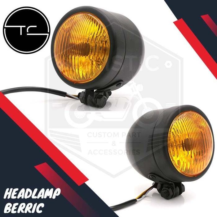 Headlamp Lampu Depan Berric Motor Custom Japstyle Tracker Scrambler