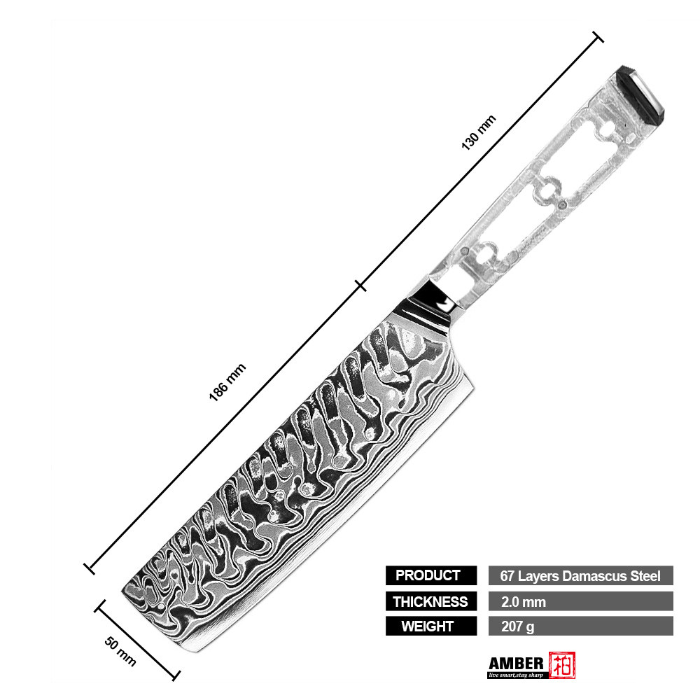 Amber Knife blank blade diy knife making Bolster Chef kiritsuke paring knife without handle