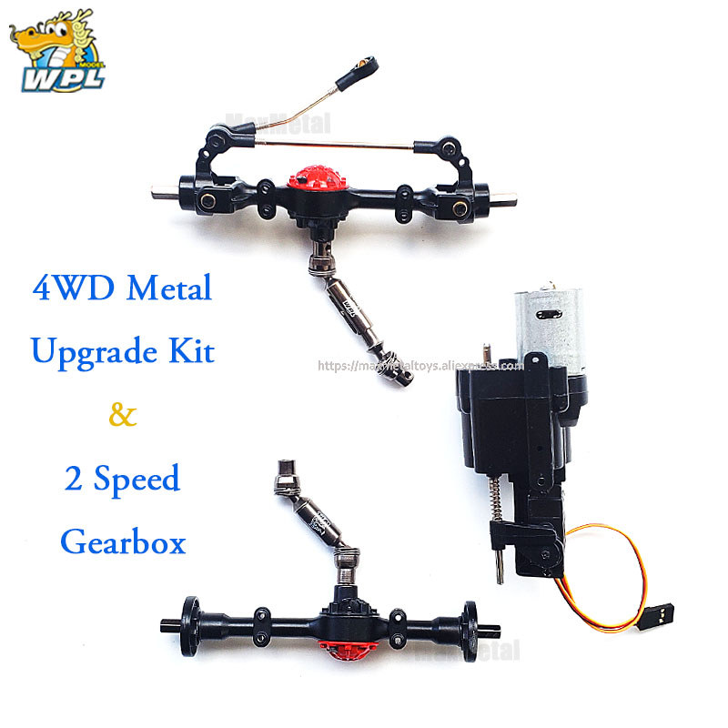 WPL Upgrade Full Metal Spare Part Original OP Fitting Accessories Gearbox For B14 B16 B24 C14 C24 C4