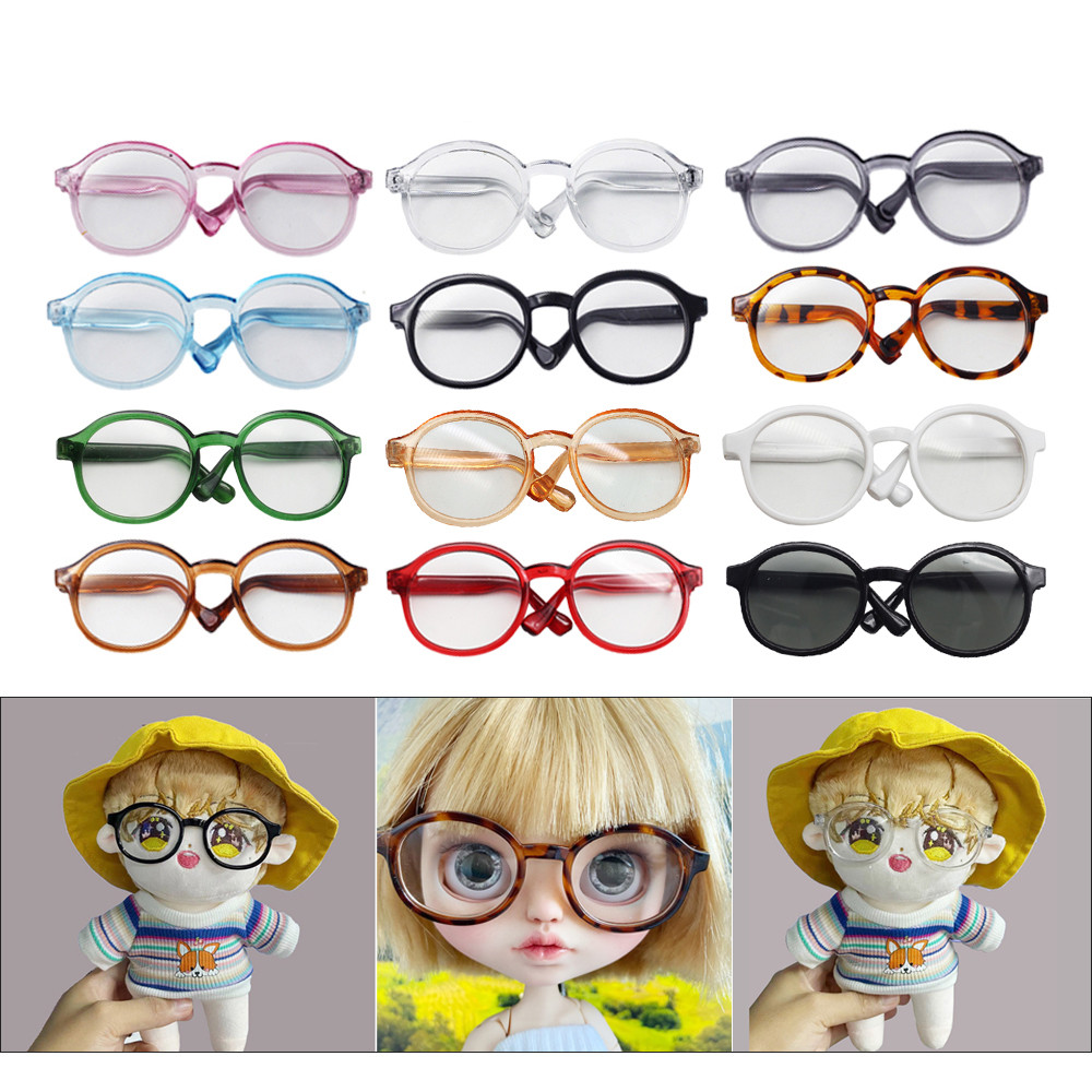 BJD 4.5cm 6.5cm 9cm transparent Plastic Glasses For 1/8 1/6 1/3 1/4 bjd,BlyMSD SD,Plush EXO Doll sun