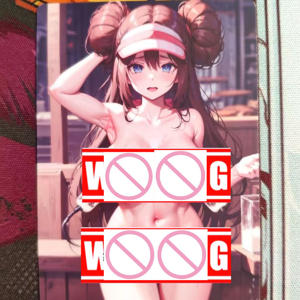 Anime Pokemon Trainer Rosa Collection Card Tempting Sexy Fully Nude Card Gentleman Card Anime Periph