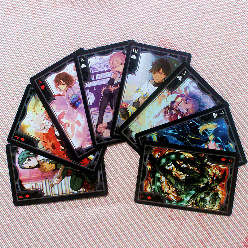 55pcs  Fate/stay night anime peripheral poker SaberGilgamesh card collection card board game card bi