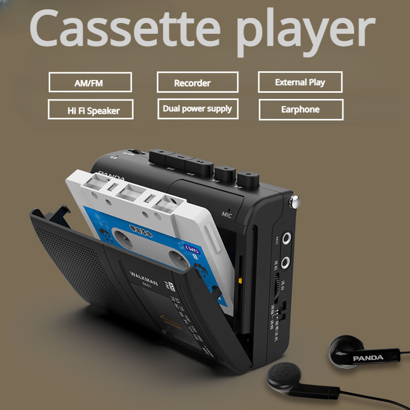 Portable Tape AM/FM Radio Retro Cassette Music Player Walkman Tape