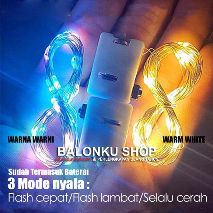 Lampu LED Kawat / Lampu Hias LED Baterai / Lampu Tumblr