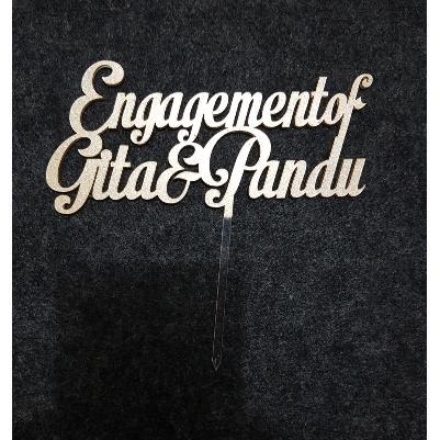 Sale Cake Topper Engagement / Topper Kue Lamaran / Hiasan Kue