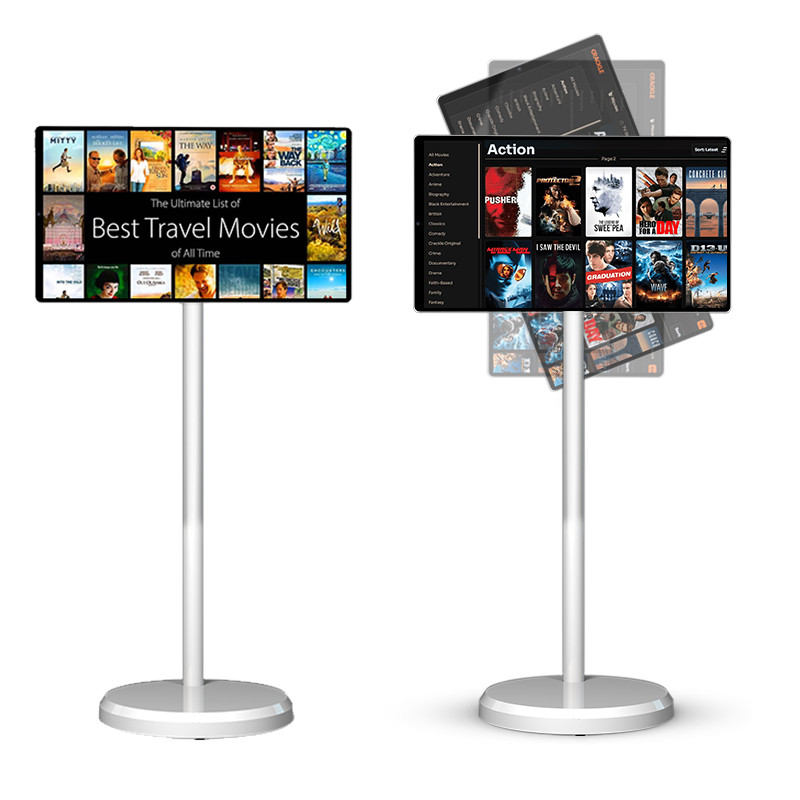 Smart Mobile Tv 21.5 Inch Touch Screen Portable Tv Smart Television Advertising Lcd Display Screen