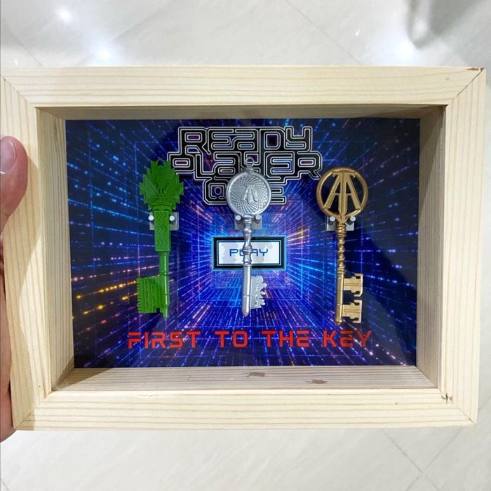 Frame 3D Kunci Ready Player One Keys Pajangan