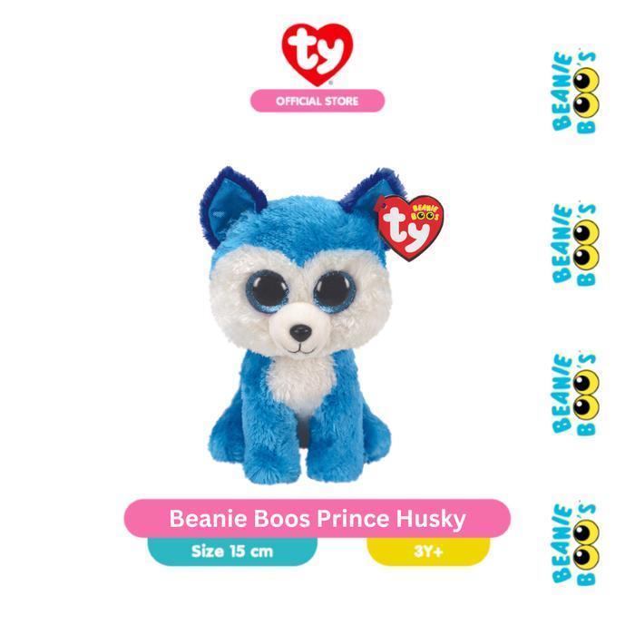 TY Beanie Boos Prince Husky (Regular) - Boneka Anjing Husky Promo Premium