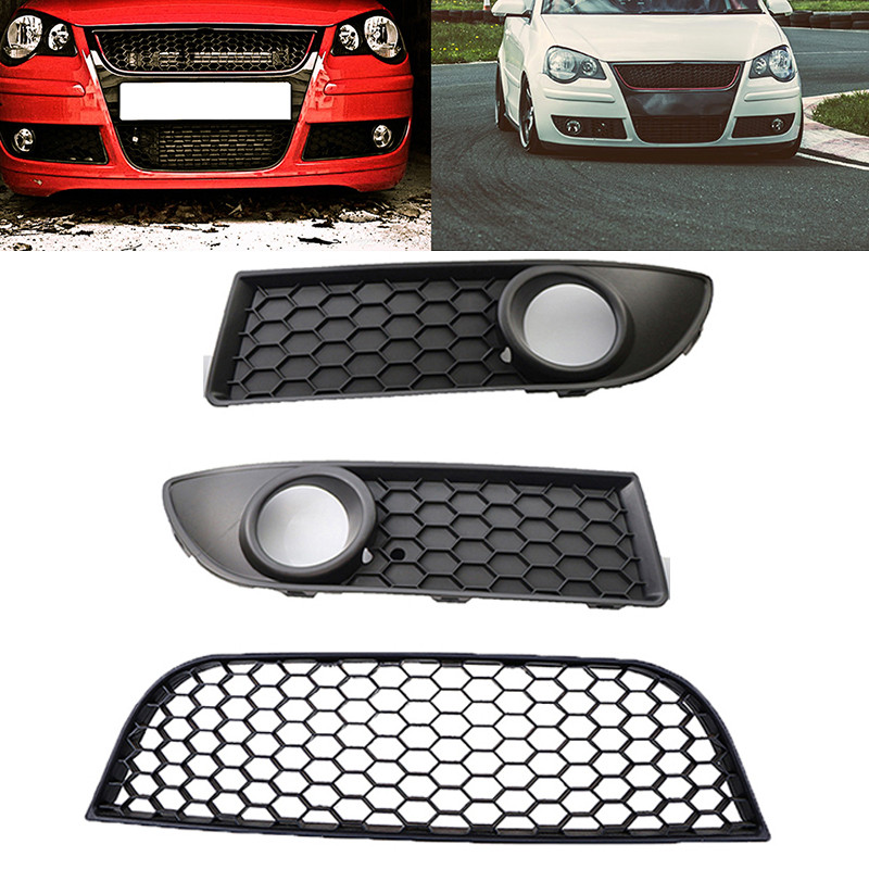POSSBAY Left Right Side Front Lower Bumper Center Grill for VW Polo