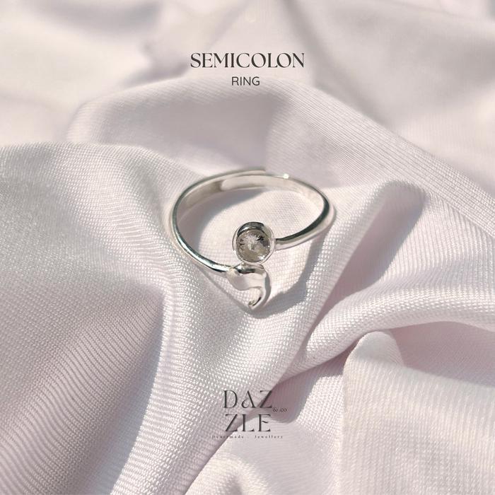 PROMO Semicolon Ring CINCIN Semicolon Anti Karat Dazzlenco Elegan
