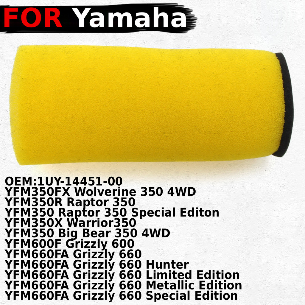 Air Filter Intake Air Cleaner Element For Yamaha YFM350FX YFM350R Raptor 350 YFM350X YFM600F YFM350