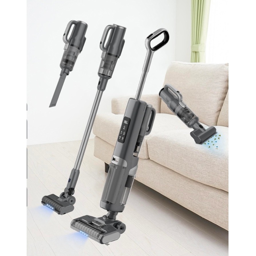 Cordless Wet Dry Mop Sweeper Vacuum Cleaner Powerful Hard Floor Washer Electric Mop