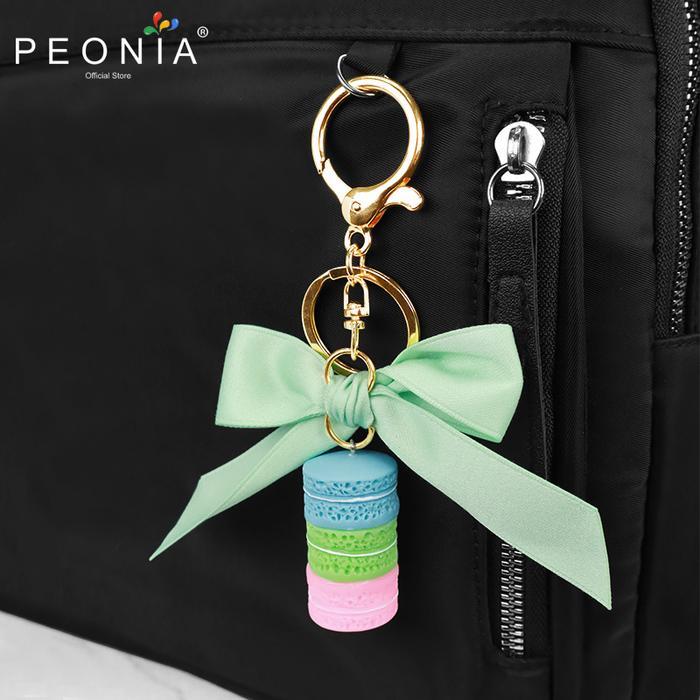 rsob- Peonia Pna Macaron Gantungan Keychain Kunci Tas