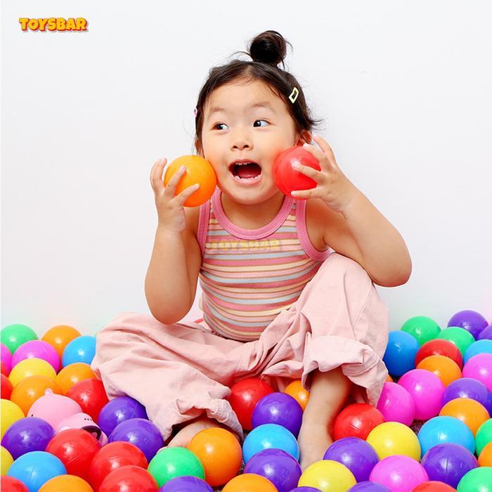 Mainan Anak Bola Mandi Bola Isi 500/1000 Warna Cerah, Bahan Aman Sni