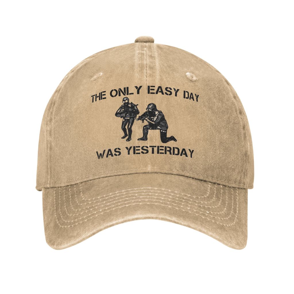 The Only Easy Day Was Yesterday US Navy Seals Casual Baseball Cap For Unisex-Teens Summer Outdoor