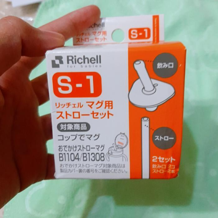 scxq- Ecer Per Pcs Refill Straw Richell Aqulea S1 Sedotan Pengganti Richell