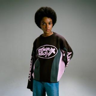 Avenza- Figco - Knitted Boxy Crewneck Jersey Knitwear Sweatshirt Versal Brown