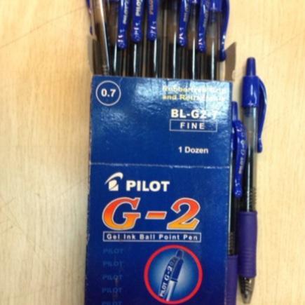 Balpoin Pilot G2/Pen Pilot/Pulpen Pilot G2 Hitam Dan Biru