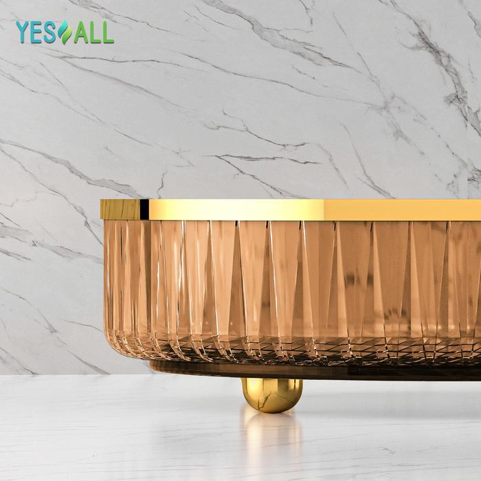 MuraHTerjamin- Yesall Rak Kosmetik Aesthetic Tempat Make Up - Amber Gold Aesthetic Tray Aesthetic Ra