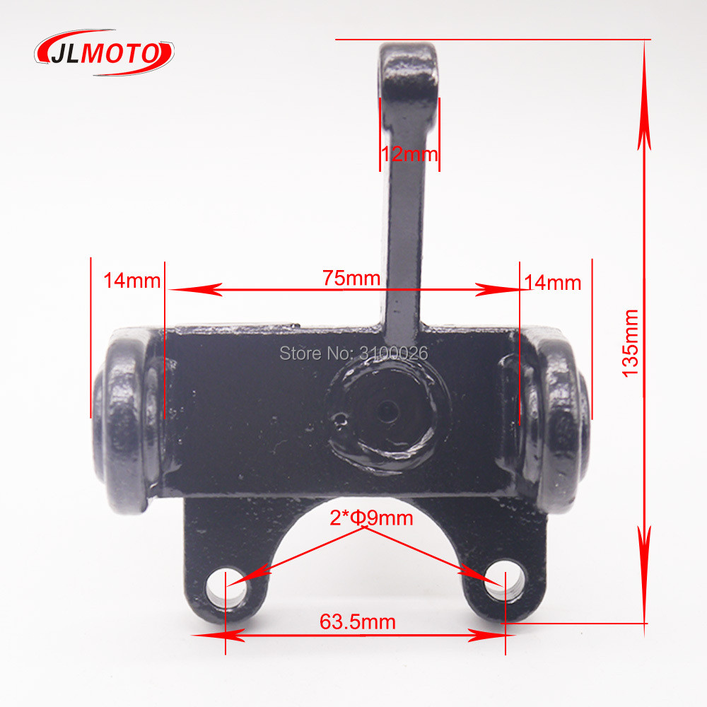 1Set Steering Strut Knuckle Spindles With Wheel Hub 130Mm Disc Brake Fit For Atv 250Cc 150Cc