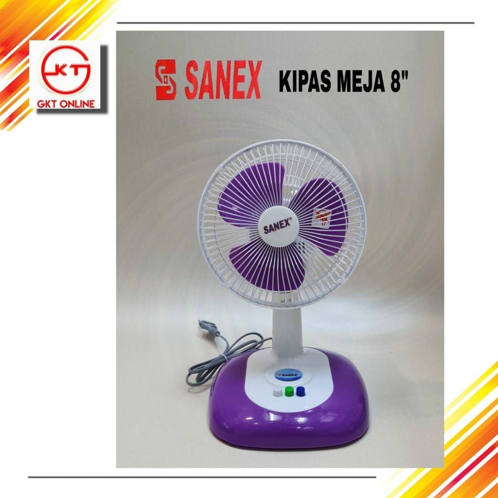 Kipas Angin Meja / Desk Fan Sanex 8 Inch Merek Sanex / Kipas Meja