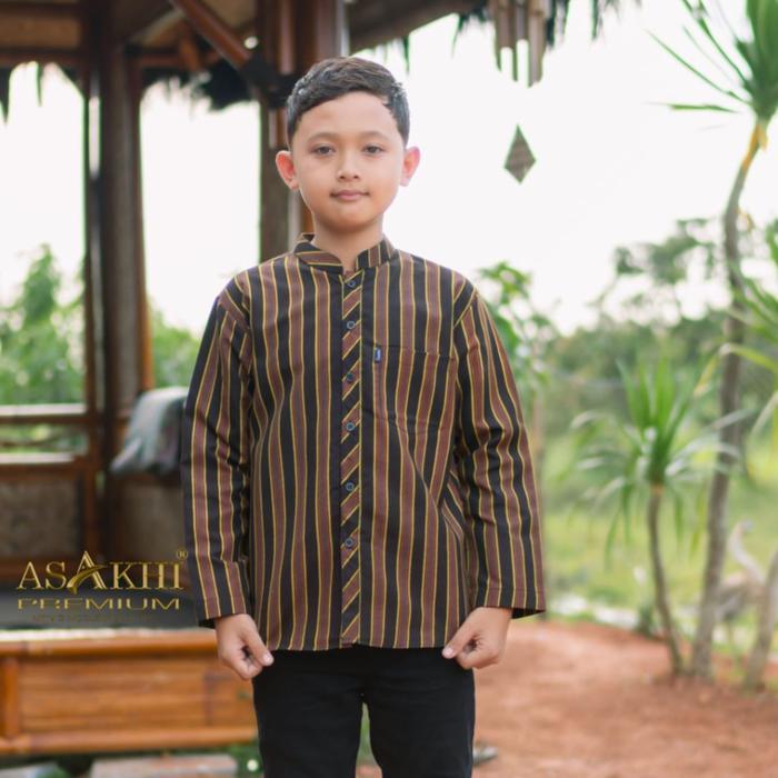 baju lurik jawa anak laki-laki modern // baju adat jawa tradisional 3-13 tahun