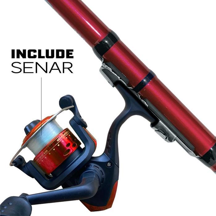 PAKET SET JORAN TEGEK TELESKOPIK PORTABLE ACTION LIGHT LENTUR BAHAN HIGH CARBON JORAN TEGEK DENGAN