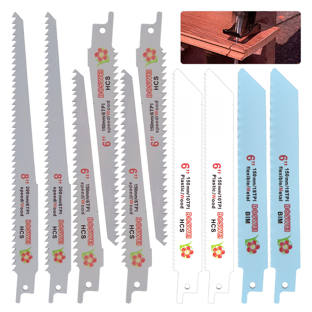 BEST PRICE 10pcs Jig Saw Blades Reciprocating Saw Blade Hand saw Saber Saw blade For Wood Metal Reci