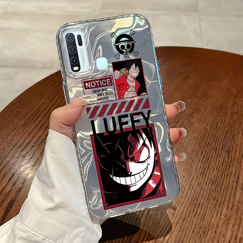 Casing Hp Untuk VIVO Y50 VIVO Y30 VIVO Y30i Case keren dan keren keren Luffy anime  Laser Watery Lov