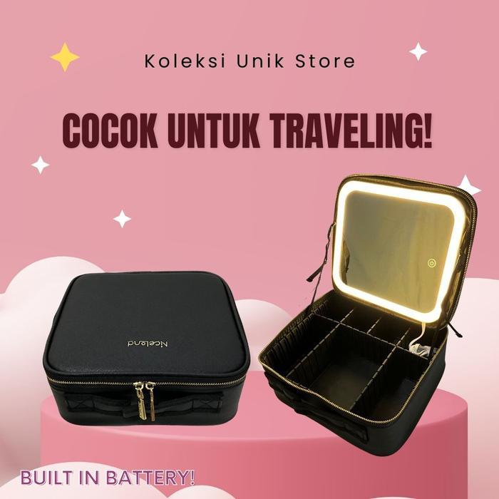 Led Make Up Bag - Led Beauty Case - Kotak Make Up Lampu Traveling