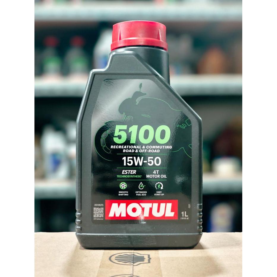 5h7n- Oli Motul 5100 4T 15W50 1000Ml Ester Original
