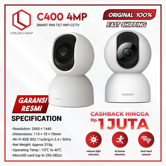Xiaomi MI C400 4MP 2.5K 360 Smart IP Camera CCTV - Garansi Resmi