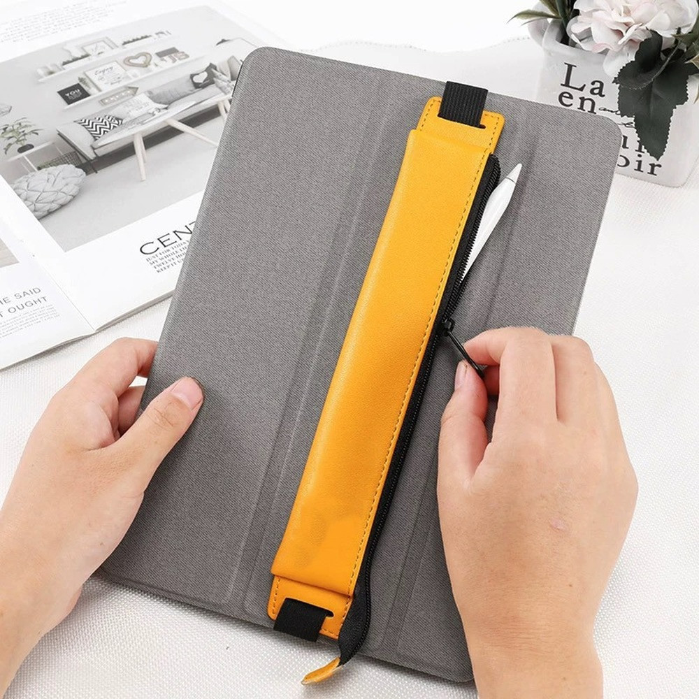 2024 Luxury Pu Leather Elastic Buckle Pencil Case For Book Notebook Pen Bag Touch Screen Pen Cover F