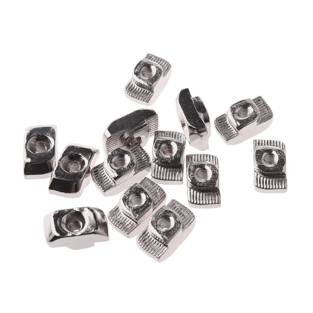 M3 M4 M5 M6 M8 Slot T-nut Sliding T Nut Hammer Drop In Fasten Connector for EU 20 30 40 45Series Alu