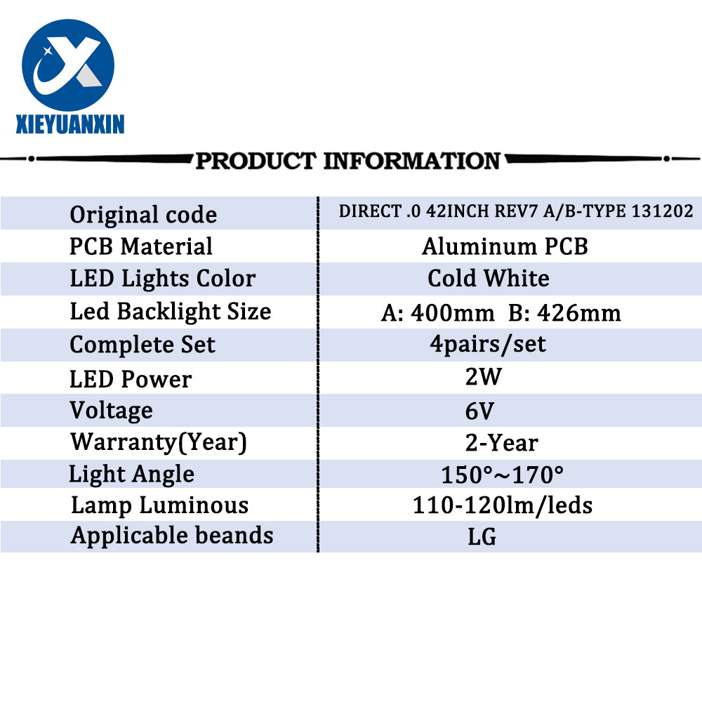 4pair Backlight TV Strip LED For LG 42inch 42LB5610 42LB5800 42LB585V 42LB DRT 3.0 42 A/B 6916L-1709