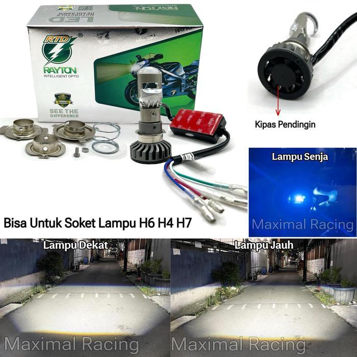 Lampu Utama Rayton LED M9 RTD H6 H4 H7 LED