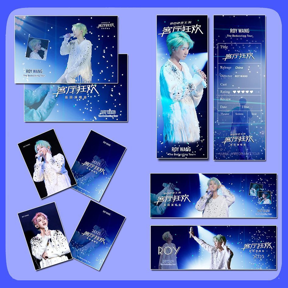 Chinese Youth Idol Group TFBOYS Wang Yuan'S Double-Sided Film Covered Sky Star Small Card Hand Postc