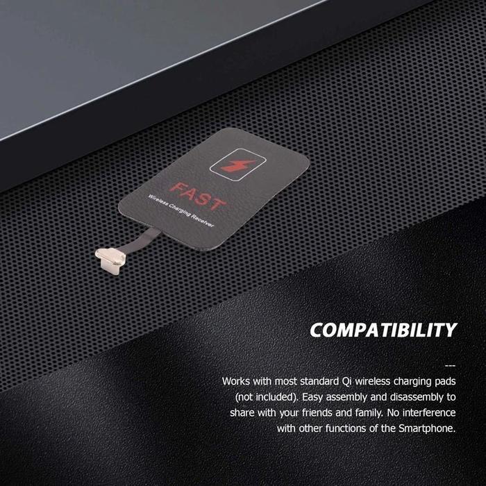 TRIPLEDI WIRELESS CHARGER RECEIVER FAST 10W 2A MICRO USB LIGHTNING ADAPTER HANDPHONE