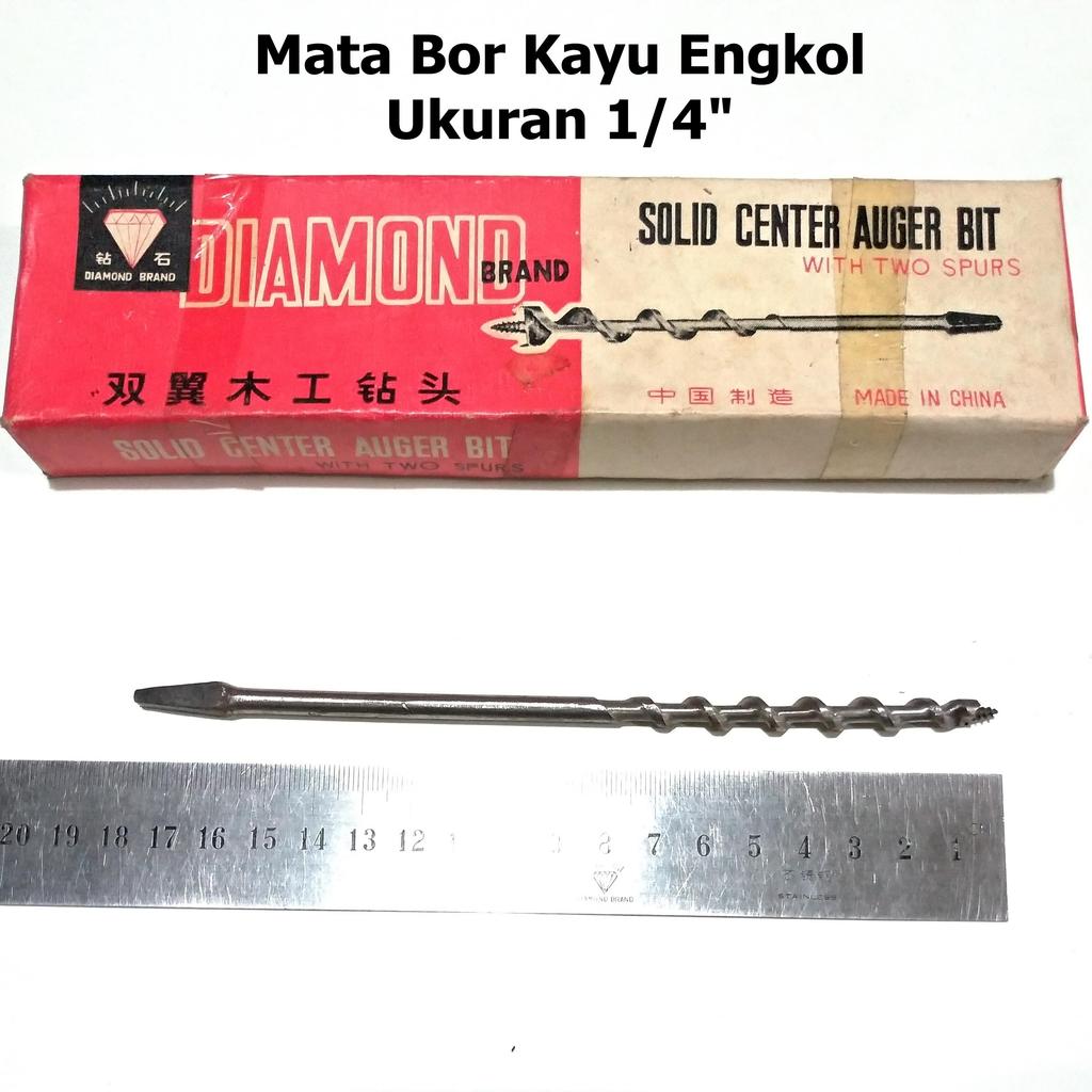 Mata Bor Kayu Engkol 1/4" Manual Diamond - Mata Bor Engkol 1/4 inch