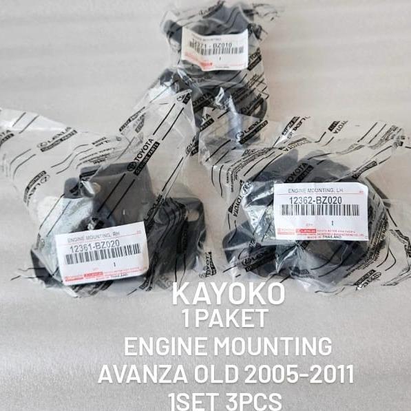 PAKET ENGINE MOUNTING AVANZA XENIA OLD LH 1PC RH 1PC TRANS MOUNTING 1PC 1SET 3PC TAHUN 2005-2011