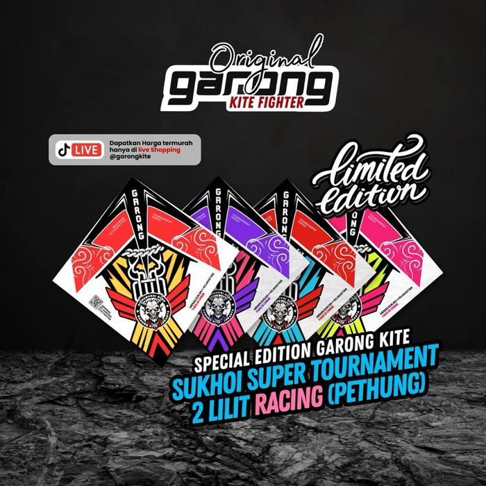 PAKET 10 PCS - LAYANGAN SUKHOI SUPER TOURNAMENT 2 LILITAN MANUVER BAMBU PETUNG ORIGINAL BY GARONG