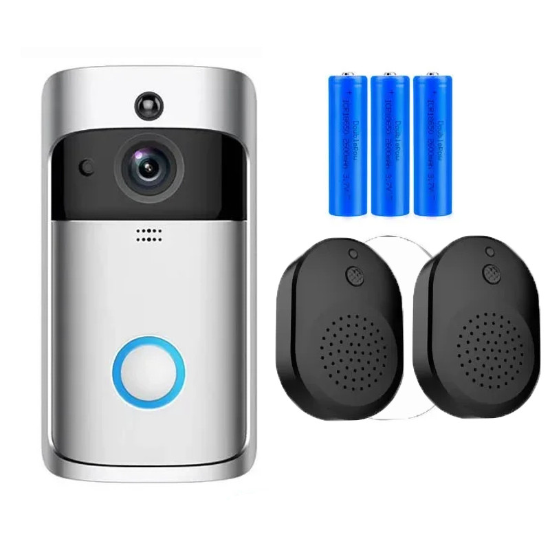 Video Doorbell Camera Hd Ir Alarm Wifi Doorbell Wireless Operated Motion Detector Audio & Speaker